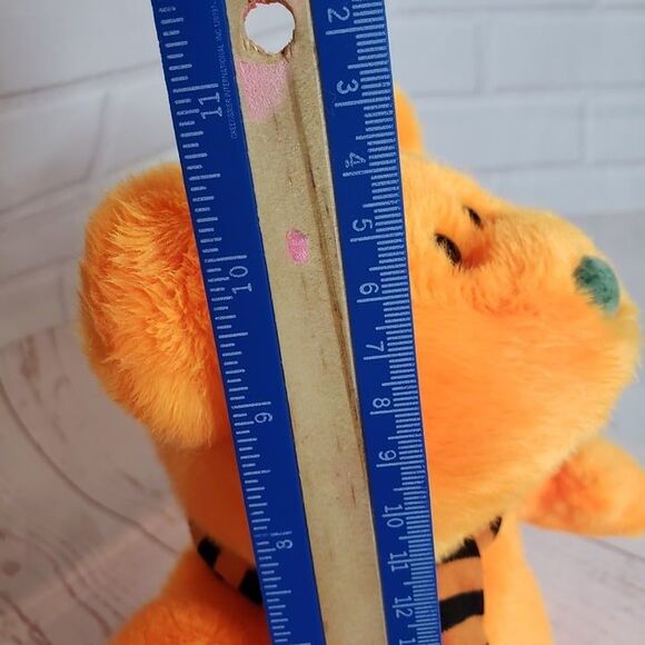 TY 2007 Beanie Baby Shivers the Ghost Orange Bear Plush 10" Stuffed Green Nose - Picture 7 of 7